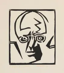 Bildnis Herwarth Walden by Edmund Kesting, 1926, Woodcut, sold Oct 2012
