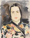 Arthur Kaufmann, Bildnis einer Dame im Kimono, 1929, Watercolor