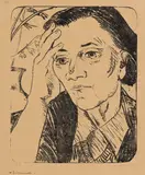 Erich Heckel, Sinnende, 1946, Lithograph