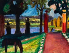 Gabriele Münter, Abend am See, 1916, Oil on canvas