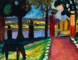 Abend am See by Gabriele Münter, 1916, Oil on canvas, sold Jun 2012