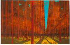 David Schnell, Schneise, 2000, Egg tempera