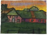 Emil Nolde, Bauernhaus in Friesland, 1909, Watercolor