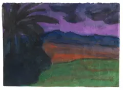 Südliche Abendlandschaft by Emil Nolde, 1924, Watercolor, sold Jun 2012