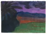 Emil Nolde, Südliche Abendlandschaft, 1924, Watercolor