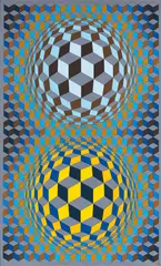 Oet-Oet by Victor Vasarely, 1984, Acrylic on canvas, sold Jun 2012