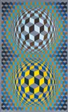 Oet-Oet by Victor Vasarely, 1984, Acrylic on canvas, sold Jun 2012