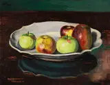 Max Pechstein, Äpfel, 1928, Oil on panel