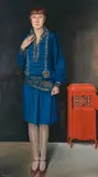 Kurt Weinhold, Meine Frau mit Grammophon, 1927, Oil on canvas