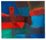 Rot von links und rechts by Fritz Winter, 1966, Oil on canvas, sold Jun 2012