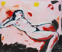 Luciano Castelli, Rosa Nackte, 1982, Acrylic on canvas