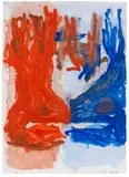 Georg Baselitz, Ohne Titel (Zwei Rehe), 1984, Gouache