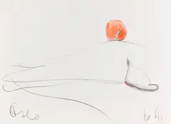 Claes Oldenburg, Proposed Monument for Oslo - Frozen ejaculation (ski jump), 1966, Chalks