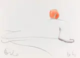 Claes Oldenburg, Proposed Monument for Oslo - Frozen ejaculation (ski jump), 1966, Chalks