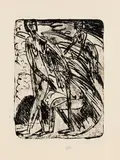 Badende in Wellen by Ernst Ludwig Kirchner, 1913, Lithograph, sold Jun 2012