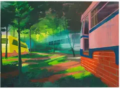 Tilo Baumgartel, Wagenburg, 2002, Oil on canvas