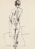 Stehender weiblicher Rückenakt by Ernst Ludwig Kirchner, 1911, Pen and India ink drawing, sold Jun 2012