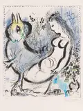 Marc Chagall, La nymphe bleue, 1962, Lithograph in colors