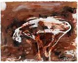 Ohne Titel by Emil Schumacher, 1994, Mixed media, sold Jun 2012