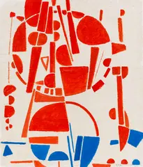 Komposition 25.I.1966 by Max Ackermann, 1966, Oil on canvas, sold Jun 2012