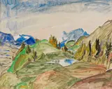 Vorberge im Frühling by Erich Heckel, 1923, Watercolor, sold Jun 2012