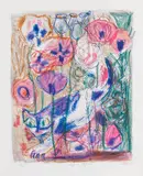 Otto Dix, Katze im Mohnfeld, 1968, Lithograph in colors