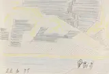 Lyonel Feininger, Männekens an der Küste, 1935, Colored crayon drawing