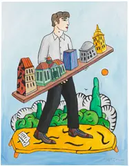 Moritz Götze, Am ersten Tag, 2001, Oil on canvas