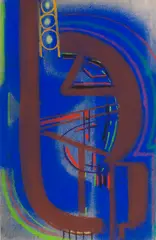 Komposition by Max Ackermann, 1974, Pastel, sold Jun 2012