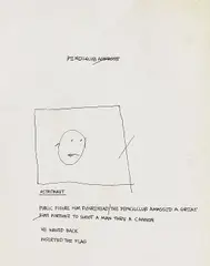 Jean-Michel Basquiat, Astronaut, 1980, India ink drawing