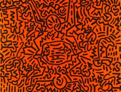 Keith Haring & La II, Ohne Titel, 1985, Acrylic on cardboard