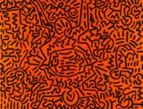 Keith Haring & La II, Ohne Titel, 1985, Acrylic on cardboard