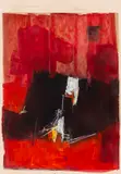 Francis Bott, Composition au fond rouge