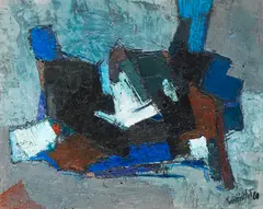 Francis Bott, Composition, 1960, Oil on canvas
