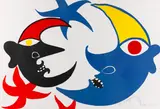 Two Moons by Alexander Calder, 1970, Lithograph in colors, sold Apr 2012