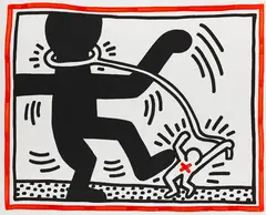Untitled 2 by Keith Haring, 1985, Lithograph in colors, sold Apr 2012