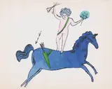 Andy Warhol, Ohne Titel (Cherub and Horse), 1956, Offset lithograph