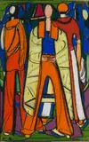 Max Ackermann, Ohne Titel (Figurengruppe), 1930, Pastel