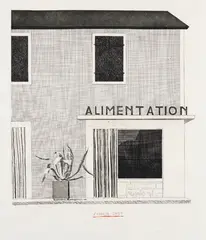 The French Shop by David Hockney, 1971, Etching, sold Apr 2012