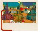 Friedensreich Hundertwasser, The expulsion, 1967, Lithograph in colors