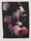 David Hockney, Small studie of lightning, 1973, Lithograph in colors