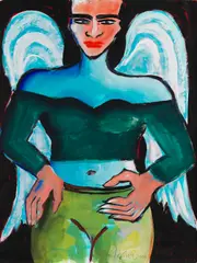 Engel by Elvira Bach, 2000, Gouache, sold Apr 2012