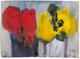 Klaus Fußmann, Blumen, 1991, Watercolor