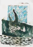 Markus Lüpertz, Ohne Titel, Mischtechnik auf Papier