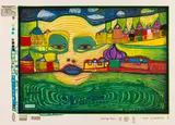 Irinaland über dem Balkan by Friedensreich Hundertwasser, 1971, Silkscreen in colors, sold Apr 2012