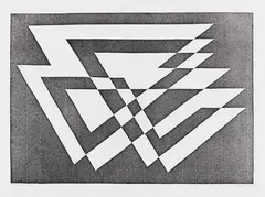 Contra by Josef Albers, 1944, Linocut, sold Apr 2012