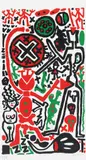 Ohne Titel by A. R. Penck, 1989, Silkscreen in colors, sold Apr 2012