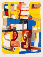 Jazz by Maurice Estève, 1954, Lithograph in colors, sold Apr 2012