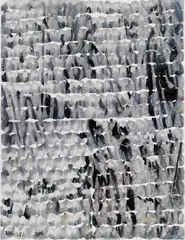 Grau by Herbert Zangs, 1982, Gouache, sold Apr 2012