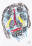 Männer ohne Frauen - Parsifal by Markus Lüpertz, 1990, Oil crayon, sold Apr 2012
